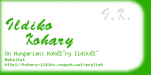 ildiko kohary business card